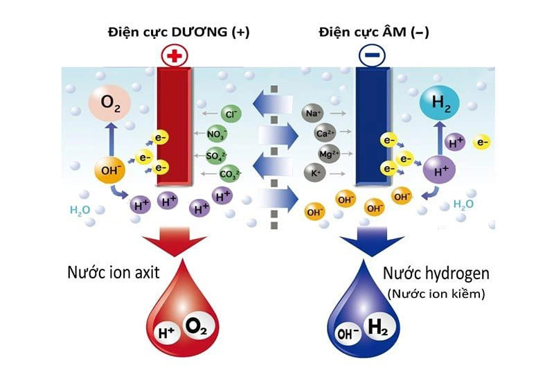 Nước ion kiềm có độ pH cao hơn nước thông thường