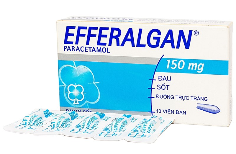 Viên nhét hậu môn Efferalgan 150mg