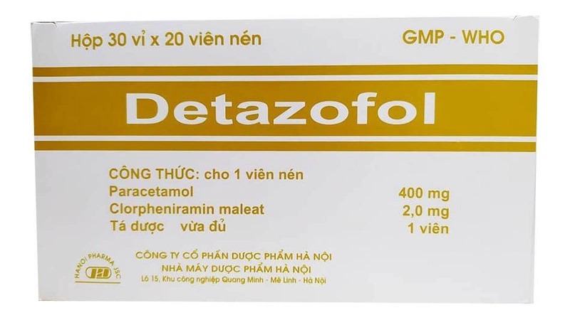 Detazofol chứa thành phần hoạt chất chính là Dexketoprofen