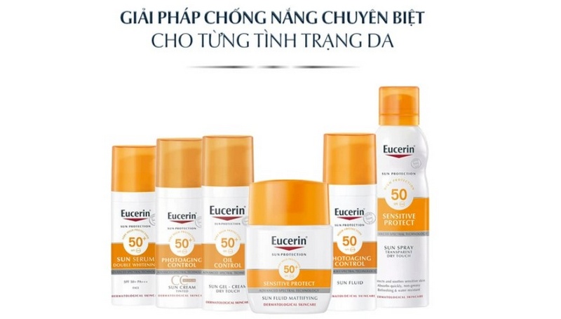 Kem chống nắng Eucerin có thành phần cồn không