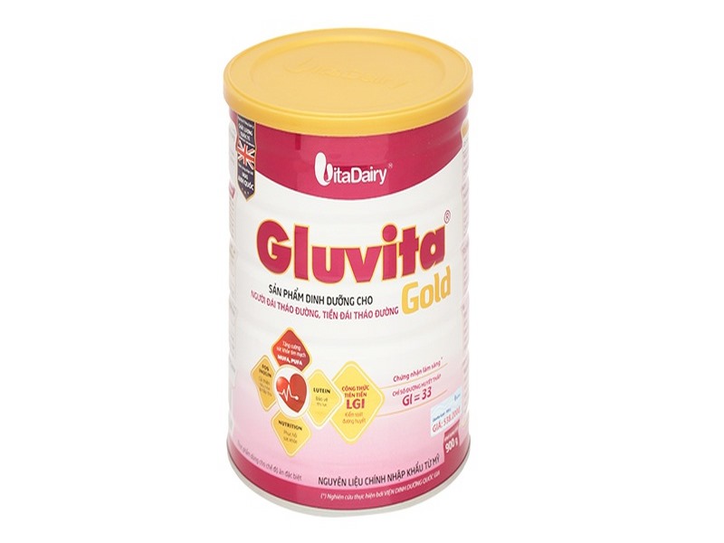 Sữa bột Gluvita Gold Vitadairy bổ sung dinh dưỡng cho người đái tháo đường