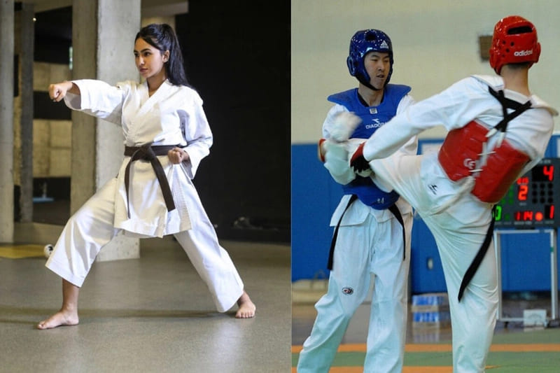 Các cuộc thi đấu Taekwondo thường sử dụng bảo hộ