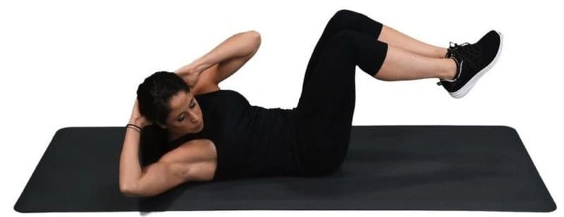 Động tác gập bụng chéo - Twist Crunches