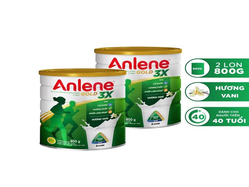 Loại sữa Anlene được ưa chuộng