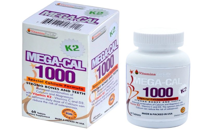 Mega-Cal 1000 giúp sung canxi và hỗ trợ phòng ngừa loãng xương hiệu quả